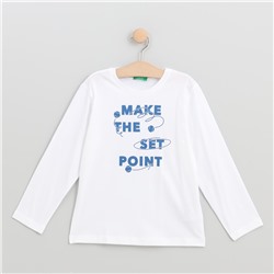 T-Shirt - 100% Baumwolle - aus Jersey-Stoff - bedruckt - weiß