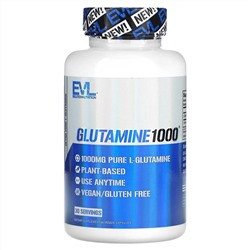 EVLution Nutrition, Глутамин 1000, 60 растительных капсул