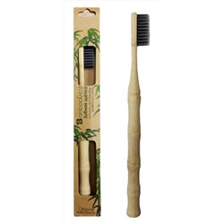 Зубная щетка для взрослых BambooDent бамбук, фигурная ручка