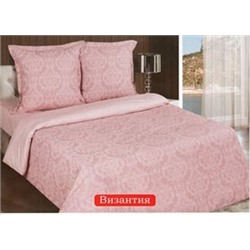 Комплект постельного белья Поплин жаккард с компаньоном Византия роз