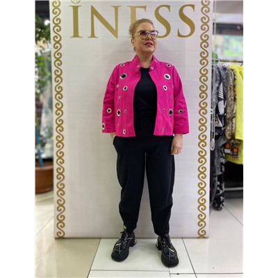 Iness куртка  4589 супер батал розовое