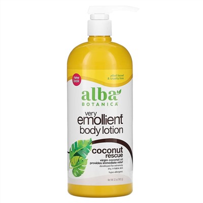 Alba Botanica, Very Emollient, смягчающий лосьон для тела, кокос, 907 г (32 унции)