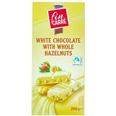 Белый шоколад Bellaroma De Luxe (с фундуком) 200 гр
