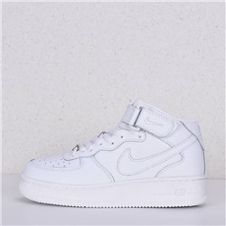 Кроссовки N*ikе Air Force 1 Mid 07 White Leather арт 5001-1