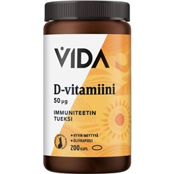 Витамин "Д" Vida Vahva D3-vitamiini 50 мкг 200 таблеток
