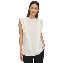 To*mmy Hil*figer Sleeveless Ruffle Blouse