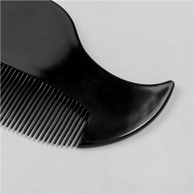 Расчёска-гребень для усов и бороды «УСЫ», 18 × 6,5 см, цвет чёрный