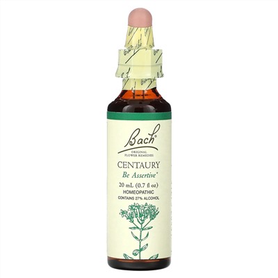 Bach, Original Flower Remedies, золототысячник, 20 мл (0,7 жидк. Унции)