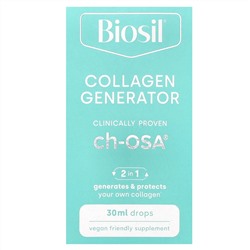 Biosil, Collagen Generator, средство для стимулирования производства коллагена, капли, 30 мл