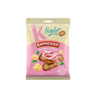 «Кириешки Light», сухарики со вкусом ветчины с сыром, 80 г