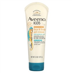 Aveeno, Детский, гель-крем для лица и тела, нежный, 227 г (8 унций)