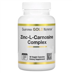 California Gold Nutrition, комплекс с цинк-L-карнозином, 90 вегетарианских капсул