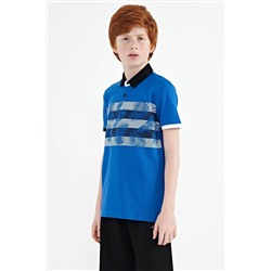 TOMMYLIFE Saks Детализированная футболка стандартного кроя с воротником-поло для мальчиков — 11101