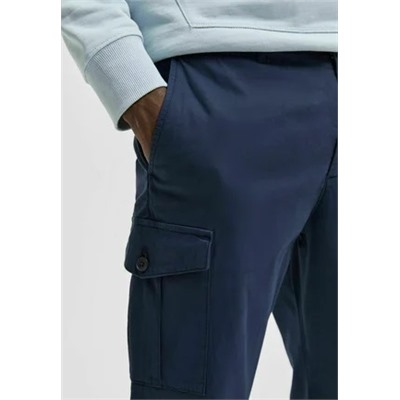 Selected Homme - брюки карго - темно-синий в крапинку