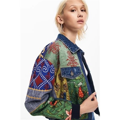 Patchwork denim jacket