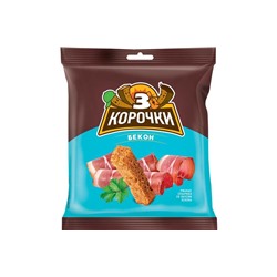 «3 Корочки», сухарики со вкусом бекона, 40 г