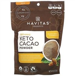 Navitas Organics, Органический кето-какао в порошке, 227 г (8 унций)