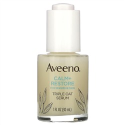 Aveeno, Calm + Restore, сыворотка с овсом тройного действия, для чувствительной кожи, 30 мл (1 жидк. унция)