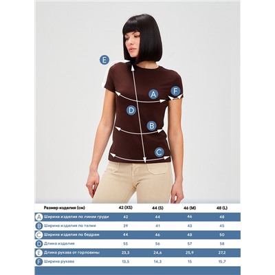 Футболка женская кор.рукав T-lab TL-TK-006-коричневый