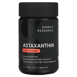 Sports Research, астаксантин тройной концентрации, 12 мг, 60 капсул