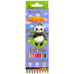 Карандаши цветные 18 цветов, дерево, шестигранный Panda deVENTE 5023200