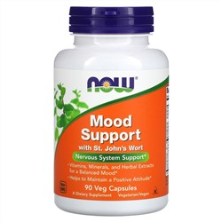 NOW Foods, Mood Support со зверобоем, 90 растительных капсул