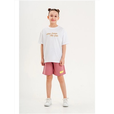 Детская футболка и шорты с круглым вырезом Mışıl для девочек