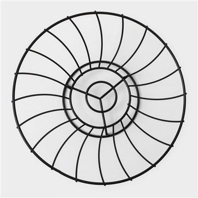 Фруктовница Доляна, 24,5×24,5×11 см, цвет чёрный