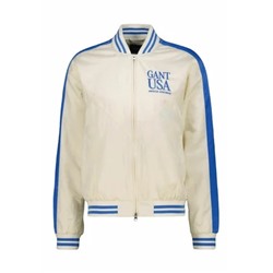 GANT - МУЖСКАЯ АТЛАСНАЯ GANT VARSITY - Куртка-бомбер - кремовый