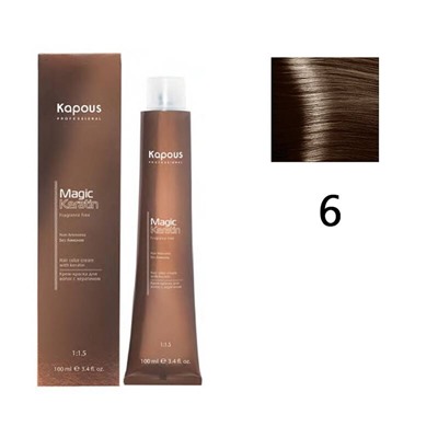 Kapous Professional Крем-краска для волос 6.0 насыщенный темный блонд 100 мл.