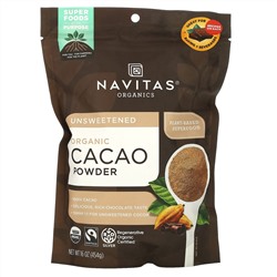 Navitas Organics, Органический какао-порошок, 454 г (16 унций)