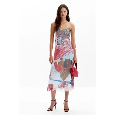 Printed midi dress M. Christian Lacroix