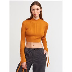 10275 Укороченный свитер Half Fisherman-Y.Оранжевый