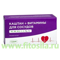 Каштан + витамины для сосудов - БАД, "СОИК", № 30 капс. х 0,4 г