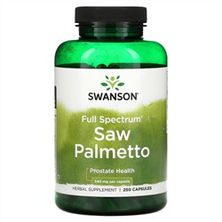 Swanson, Full Spectrum Saw Palmetto, 540 мг, 250 капсул