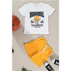 Детский комплект футболки и шорт с баскетбольным принтом For You