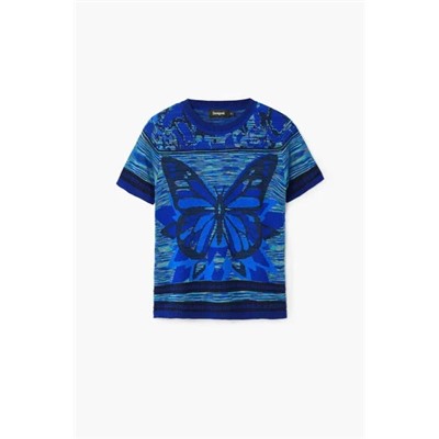 Butterfly knit T-shirt