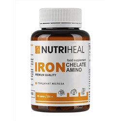 Iron chelate amino  vegetable HPMC caps/ Железо хелат амино раст.капс./NUTRIHEAL