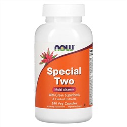 NOW Foods, Special Two, мультивитамины, 240 растительных капсул