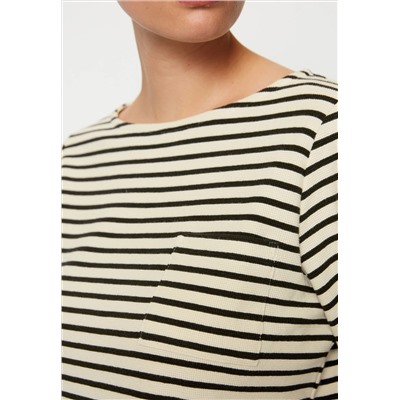 Marc O'Polo - ROUND NECK STRIPED - рубашка с длинными рукавами - темно-синий