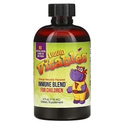 Витэблс, Детская жидкая добавка для укрепления иммунитета, без спирта, апельсиновый вкус, 120 мл (4 жидк. унции)