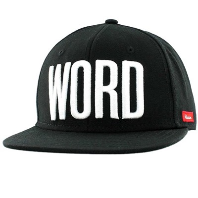 Kreem Poetry Snapback Cap крутая бейсболка с вышивкой слов 2800-1020/9058 черный