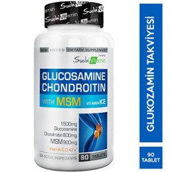 Suda Vitamin Glucosamine Chondroitin MSM 90 Tablet Glukozamin Kondrotin Takviyesi
