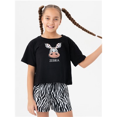 Пижама "Зебра" детская девочка с шортами