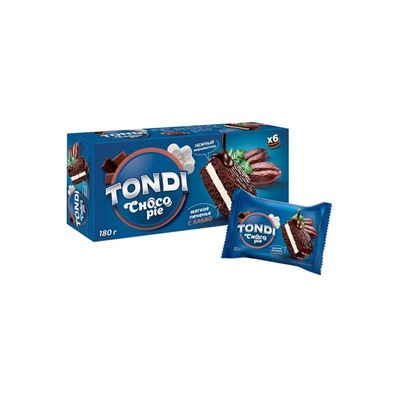 «Tondi», choco Pie с какао, 180 г