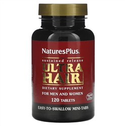 NaturesPlus, Ultra Hair, для мужчин и женщин, 120 таблеток