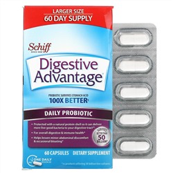 Schiff, Digestive Advantage, ежедневный пробиотик, 60 капсул