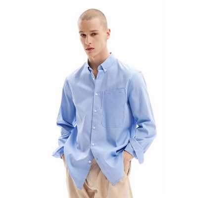 Patchwork poplin shirt