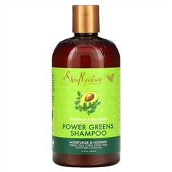 SheaMoisture, Power Greens, шампунь, моринга и авокадо, 384 мл (13 жидк. унций)