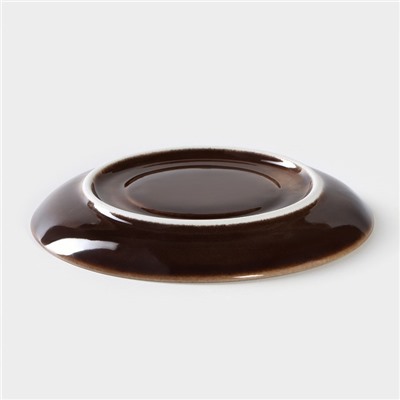 Блюдце фарфоровое «Акварель», d=14.5 см, цвет коричневый